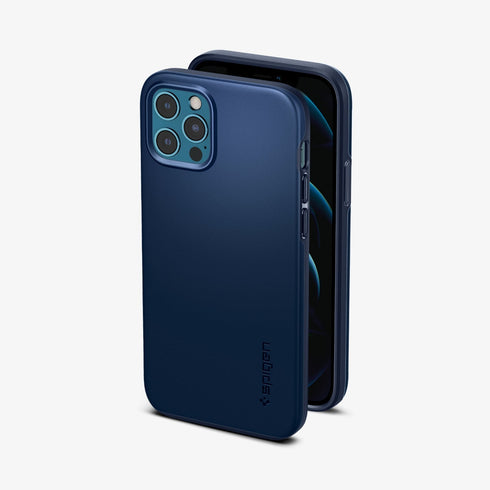 ACS01612 - iPhone 12 Pro Max Case Thin Fit in black showing the back